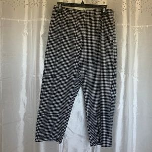 COLDWATER CREEK  GINGHAM CAPRI PANT 14